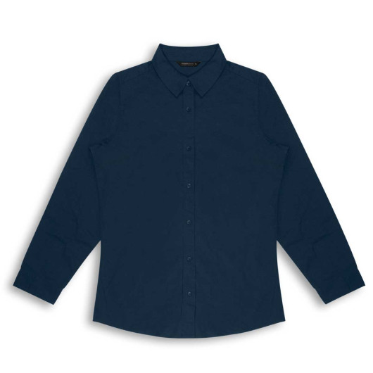 Parker Womens Poplin Shirts Navy Image